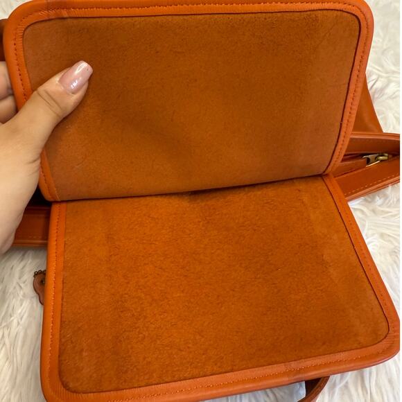 Vintage COACH Waverly Tangerine 4133 Costa Rica Top Handle Handbag - Picture 8 of 15